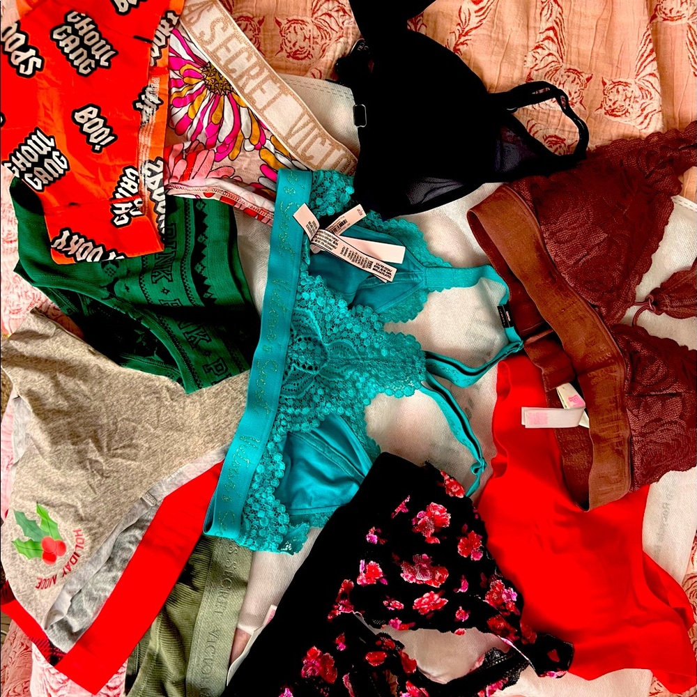 brand new bras,underwear from PINK.Fits petite women or teenager,size XS
